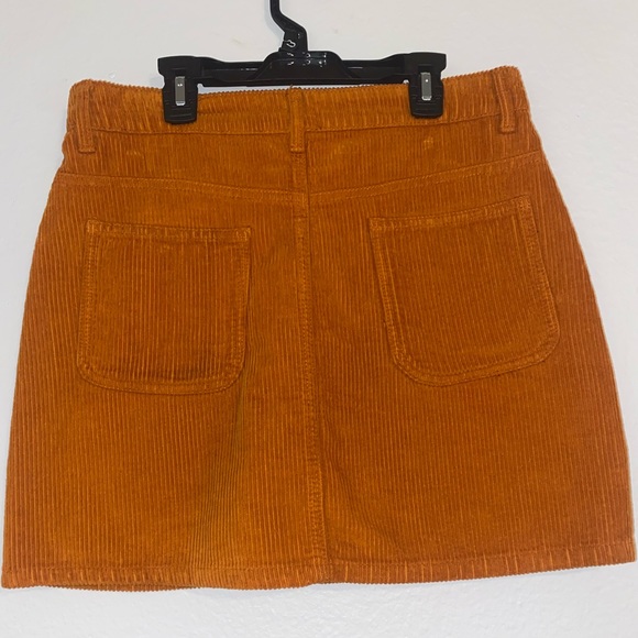 Zara Burnt Orange Button Down Skirt - Picture 2 of 4